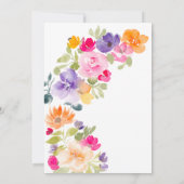 Bloemenliefde in bloei roze zomer vrijgezellenfees kaart (Achterkant)