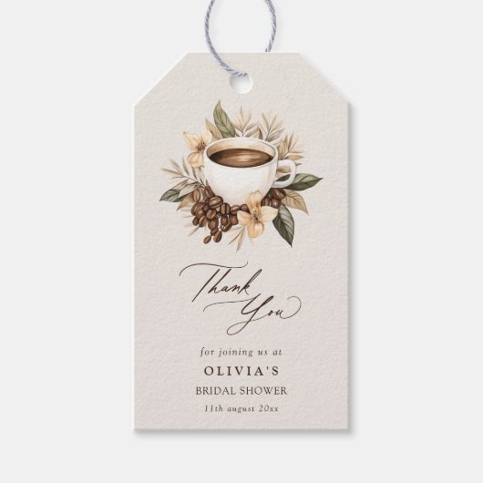 Bloemenliefde is Vrijgezellenfeest brouwen Dank u Cadeaulabel (Voorkant)