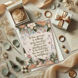 Bloemenliefde Quote Bruiloft Boho Kaart