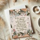 Bloemenliefde Quote Bruiloft Boho Kaart