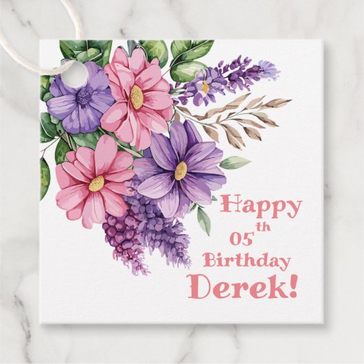 Bloemenliefhebber Bedankjes Labels (Voorkant)