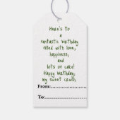 Bloemenliefhebber Cadeaulabel (Achterkant)