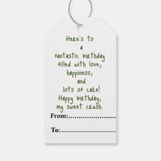 Bloemenliefhebber Cadeaulabel (Achterkant)