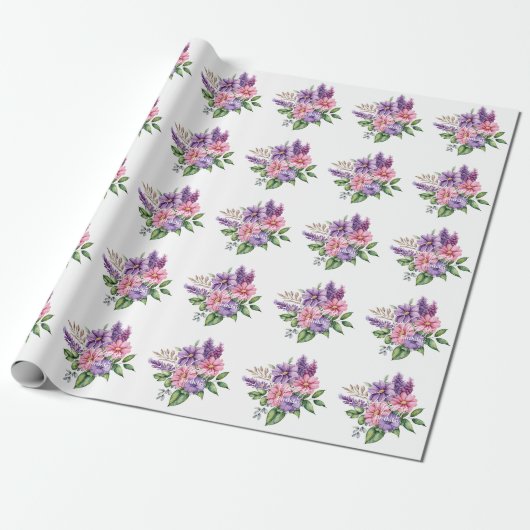 Bloemenliefhebber Cadeaupapier (Uitgerold)