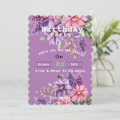 Bloemenliefhebber's verjaardag Uitnodiging (Staand voorkant)