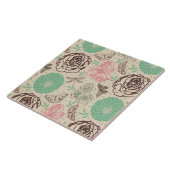  Bloemenlijn Kunst Tegeltje (Zijkant)