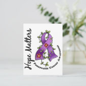 Bloemenlint 4 Hoop doet ertoe aan alvleesklier kan Briefkaart (Staand voorkant)