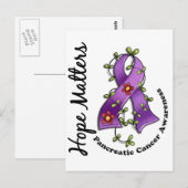 Bloemenlint 4 Hoop doet ertoe aan alvleesklier kan Briefkaart (Voorkant / Achterkant)