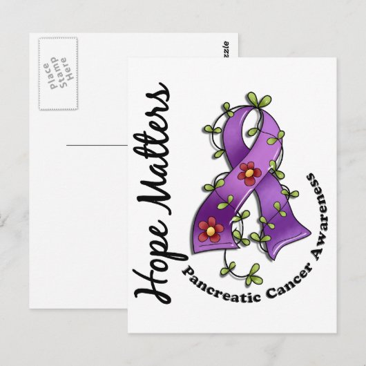 Bloemenlint 4 Hoop doet ertoe aan alvleesklier kan Briefkaart (Voorkant / Achterkant)