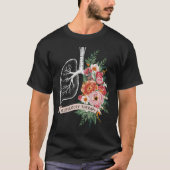 Bloemenlongen Ademhalingstherapeut RT Pulmonologie T-shirt (Voorkant)