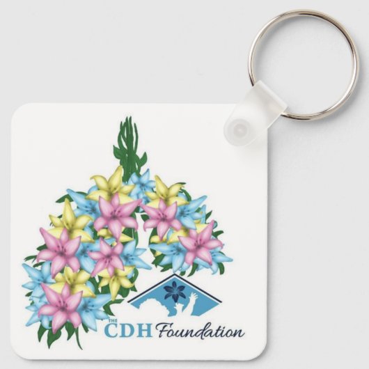 Bloemenlongen Sleutelhanger (Achterkant)