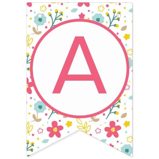 Bloemenluiaard Gelukkige Verjaardagsfeestbanner Vlaggetjes (Derde vlag)