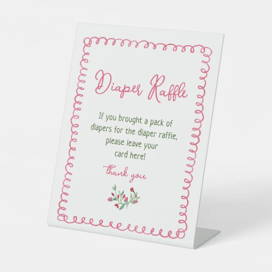  Bloemenluier Raffle teken Reclamebord Met Voetstuk (Voorkant)