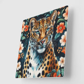  bloemenluipaard vierkante klok (Hoek)