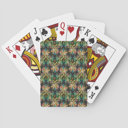  bloemenluxe behang pokerkaarten (Achterkant)