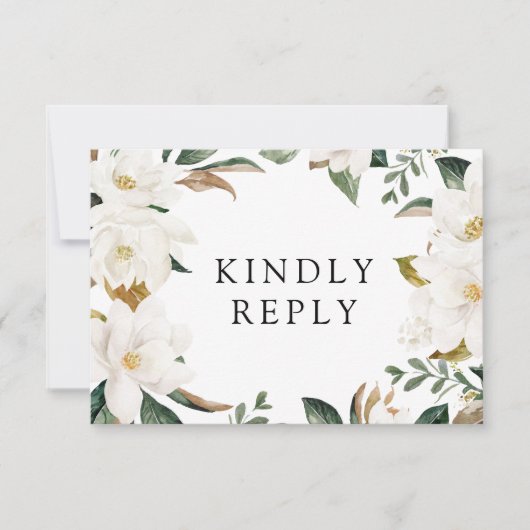 bloemenmaaltijd keuze RSVP-kaart RSVP Kaartje (Voorkant)