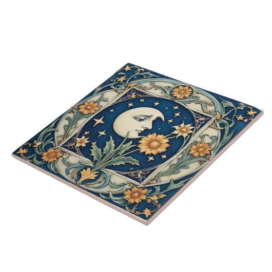 bloemenmaan tegeltje (Zijkant)