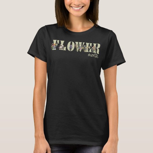 Bloemenmaand in de bloemen T-shirt (Voorkant)