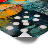 Bloemenmadeliefje abstracte kunst stijlvol en chiq perfect poster (Hoek)