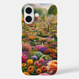 Bloemenmagie – een paradijs van kleuren iPhone 16 hoesje