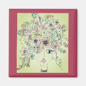 bloemenmagneton magneet (Voorkant)