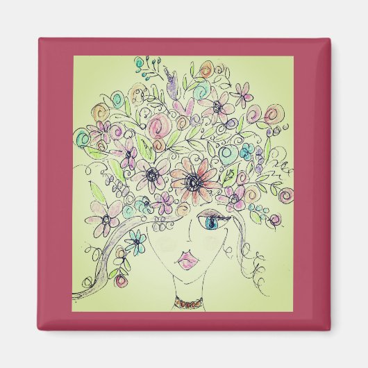 bloemenmagneton magneet (Voorkant)