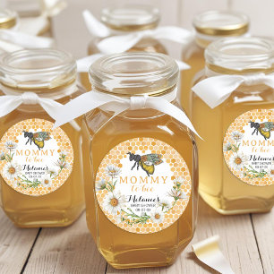 Bloemenmama naar bijen Baby shower Ronde Sticker