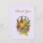  bloemenmand cadeau bedankje bedankkaart (Voorkant / Achterkant)