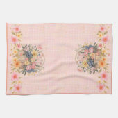 Bloemenmand  geïnspireerde keukenhanddoek (Horizontaal)