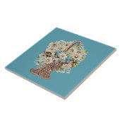  bloemenmand home decor tegel tegeltje (Zijkant)