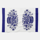  bloemenmand in Blue Kitchen Towel Theedoek (Horizontaal)
