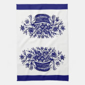  bloemenmand in Blue Kitchen Towel Theedoek (Verticaal)