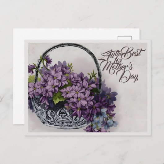  Bloemenmand – Moederdag Bloom Feestdagenkaart (Voorkant / Achterkant)