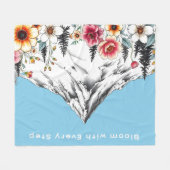 bloemenmantel voor Waterverf Fleece Deken (Voorkant (Horizontaal))