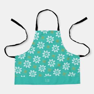 Bloemenmarine Sinaasappel minimal Schort