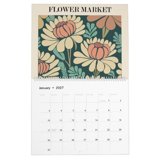 Bloemenmarkt 2 Kalender  (Jan 2027)