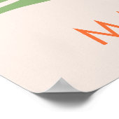 Bloemenmarkt Abstract Retro Daffodil Poster (Hoek)