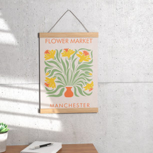 Bloemenmarkt Abstract Retro Daffodil Poster