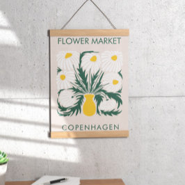 Bloemenmarkt Abstract Retro Daisy Poster