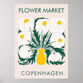 Bloemenmarkt Abstract Retro Daisy Poster (Voorkant)