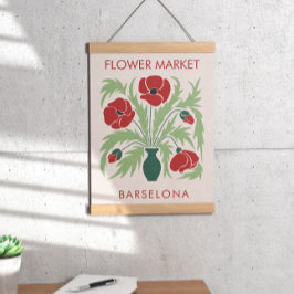 Bloemenmarkt Abstracte retro papaver Poster