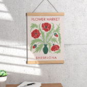 Bloemenmarkt Abstracte retro papaver Poster