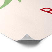 Bloemenmarkt Abstracte retro papaver Poster (Hoek)