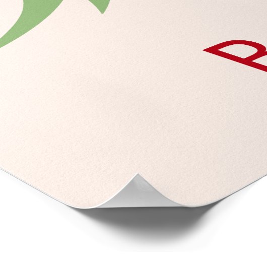 Bloemenmarkt Abstracte retro papaver Poster (Hoek)