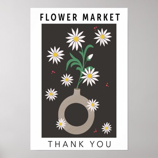 Bloemenmarkt Bedankt Poster (Voorkant)