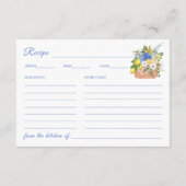 Bloemenmarkt Blauw Vrijgezellenfeest Recept Kaart (Achterkant)