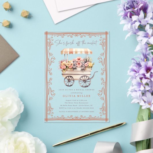 Bloemenmarkt bruids douche uitnodiging (Insitu (Huwelijk))