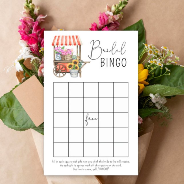 Bloemenmarkt Bruidsbruiloft bingo spel (Creator heeft geüpload)
