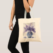 Bloemenmarkt Canvas tas - Lila bloemen (Voorkant (product))