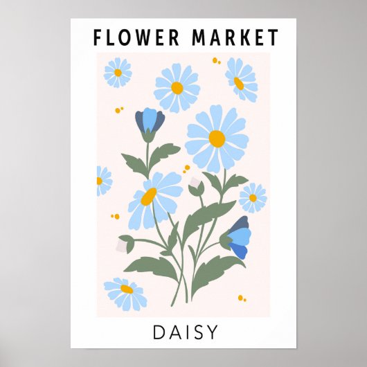 Bloemenmarkt Daisy Poster (Voorkant)
